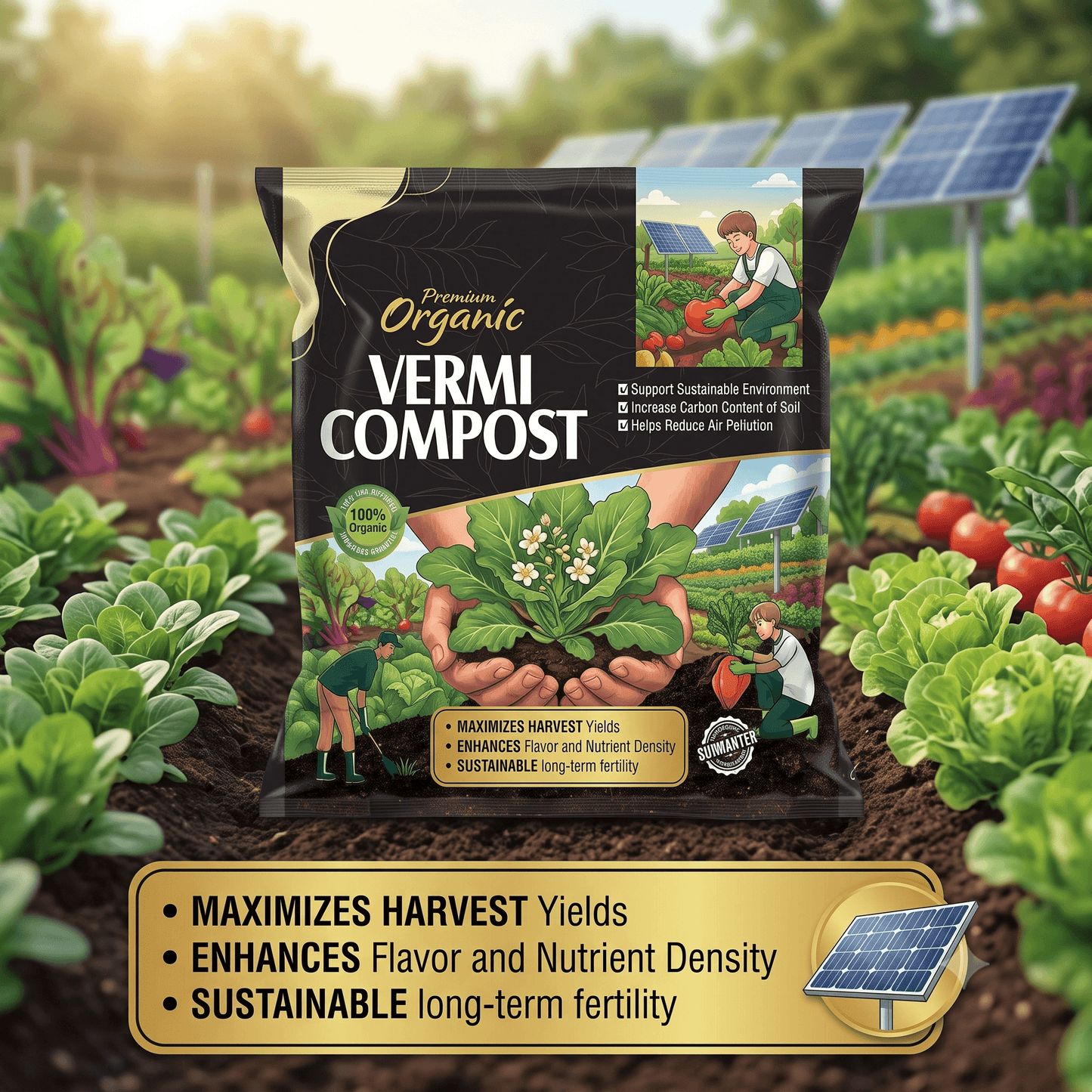Natural Vermi Compost Fertilizer for Indoor & Outdoor Plants